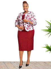 Plus Size Two Piece Floral Cardigans & Midi Dresses