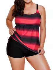 Plus Size Two Piece Sleeveless Swimsuit