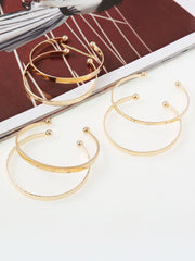 Six Piece Minimalist Open Upper Bracelets