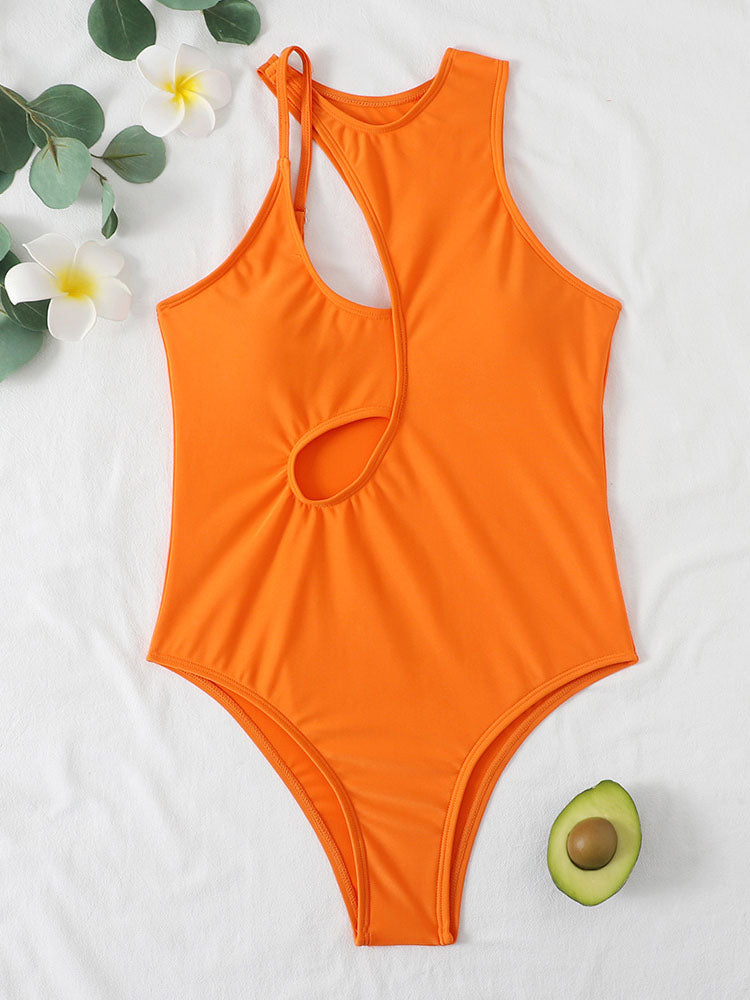 Sleeveless Cut Out One Piece Swimsuits