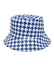 Houndstooth Smiling Face Print Bucket Hat