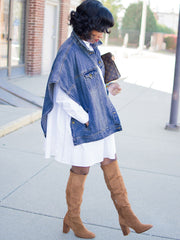 Denim Asymmetrical Loose Jackets