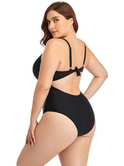 Plus Size Spaghetti Straps Backless Swimsuit