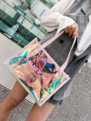 Transparent Laser Beach Tote Bag