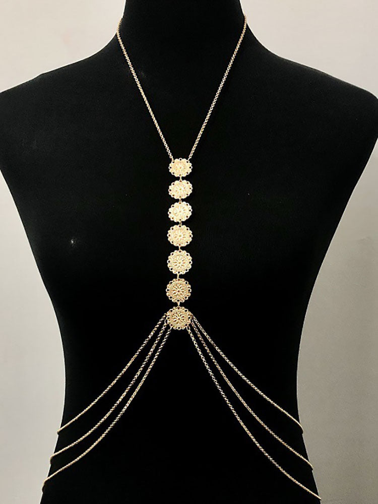 Carved Simple Bikini Body Chain