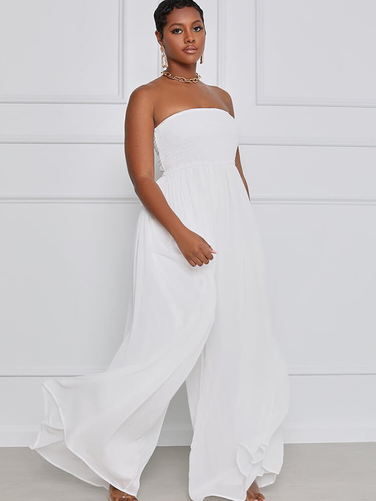 Off Shoulder Flare Bottom Jumpsuits