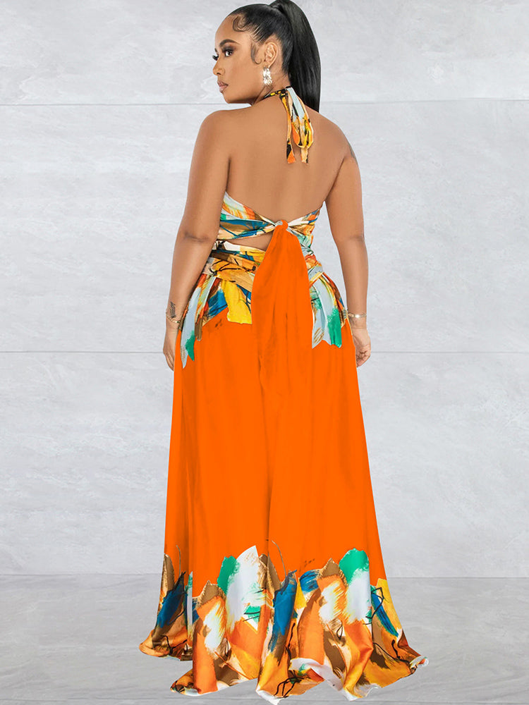 Off Shoulder Printed Patchwork Maxi Dresses