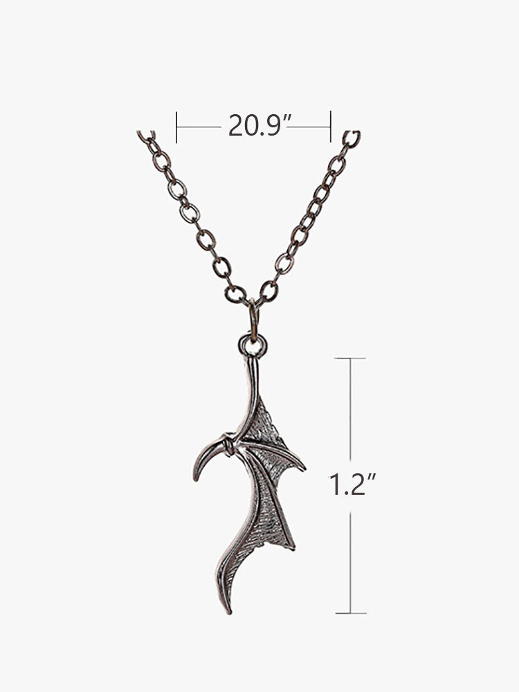 Couple Bat Pendant Chain Necklaces