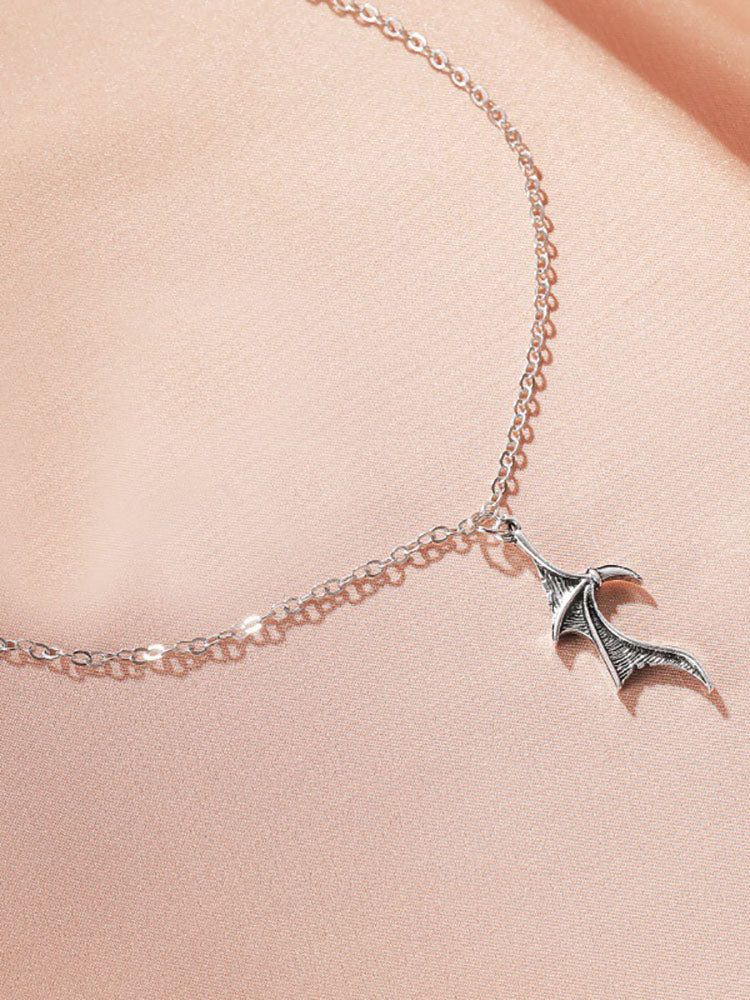 Couple Bat Pendant Chain Necklaces