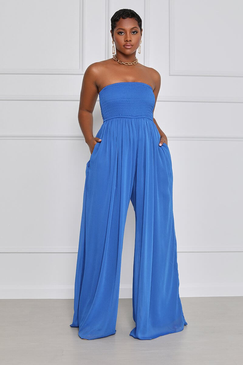 Off Shoulder Flare Bottom Jumpsuits