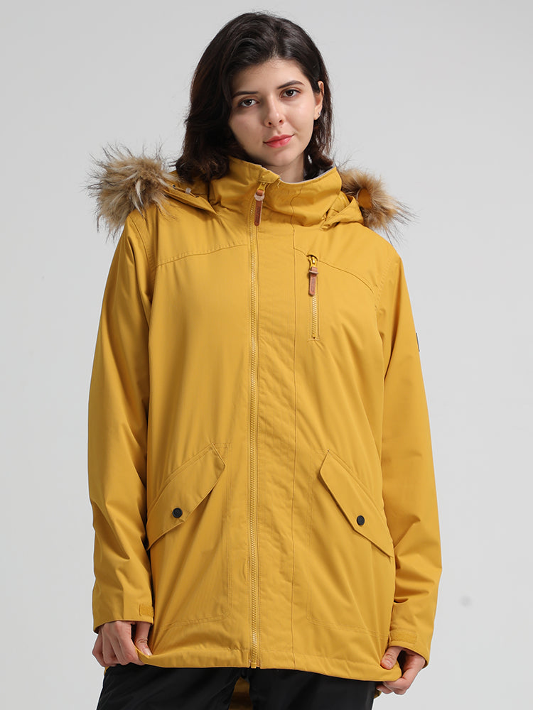 Yellow Warm Waterproof And Windproof Snowboard Jackets