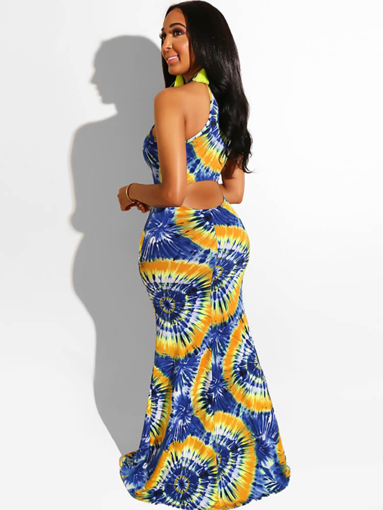 Sleeveless Print Maxi Dresses