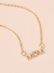 Rhinestone Mom Chain Necklaces