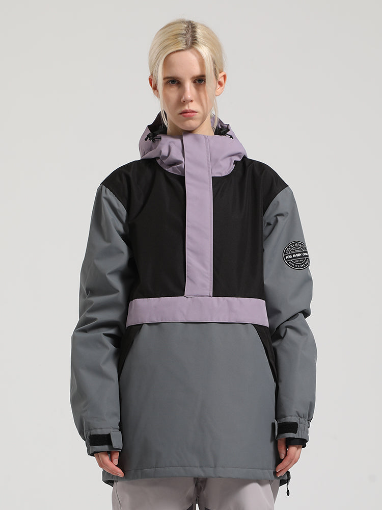 Colorblock Pullover Ski Jacket