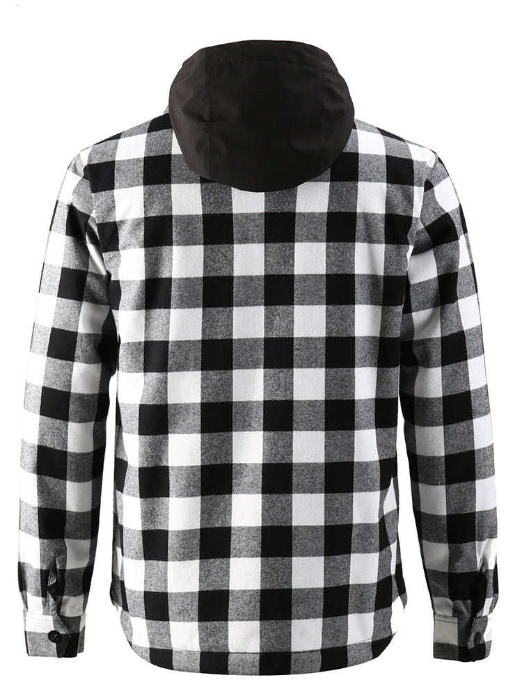 Autumn And Winter Black And White Plaid Shirt Ski Jacket Waterproof Thick Warm Veneer Trend Loose Snow Jacket