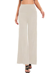 Rhinestones Wide Leg Long Pants