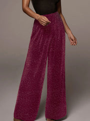 Loose Glitter Wide Leg Long Pants