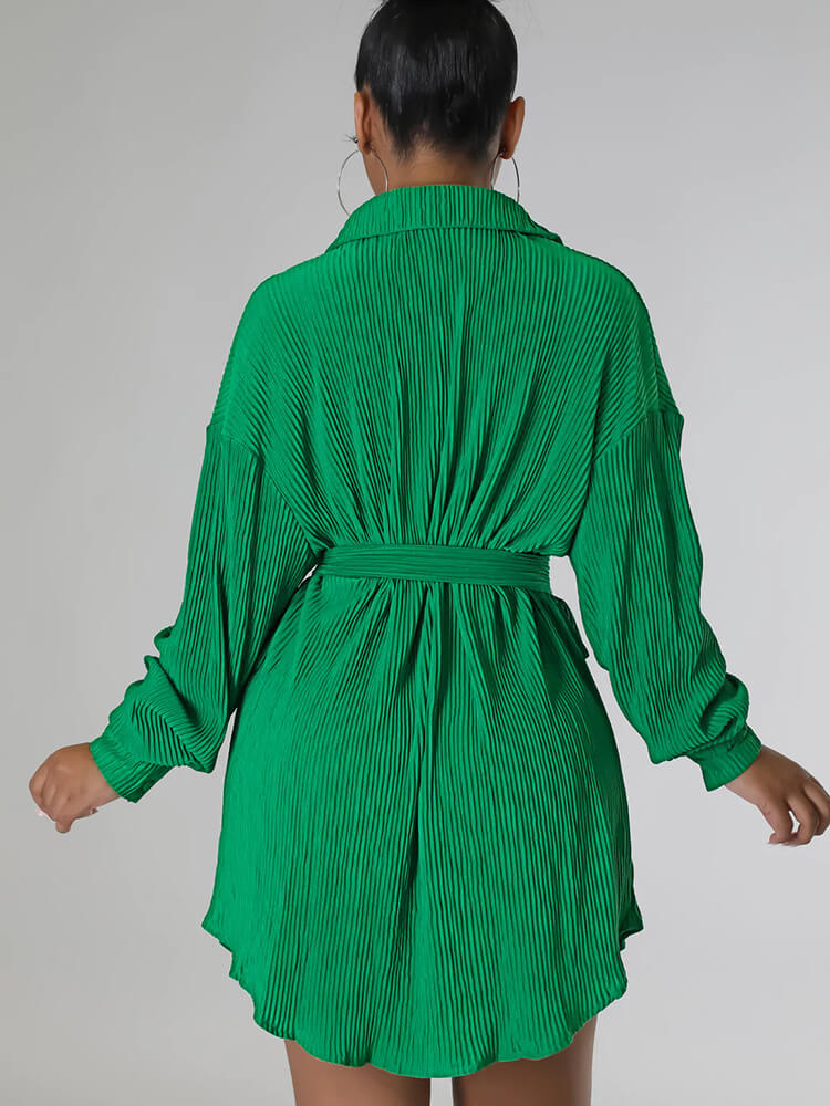 Ribbed Long Sleeve Mini Dress main image 1
