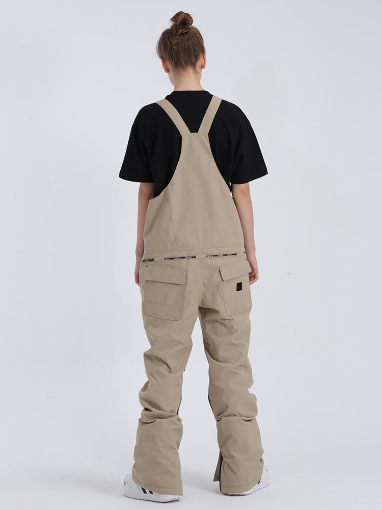 Khaki Overalls Snowboard Ski Bibs Pants