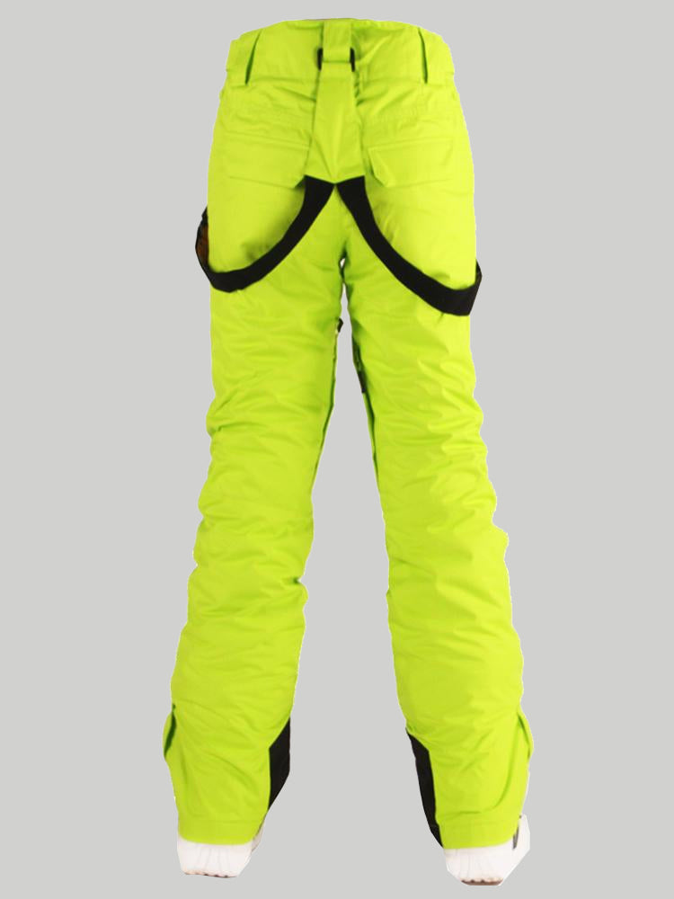 Thermal Warm High Waterproof Windproof Green Snowboard & Ski Pants