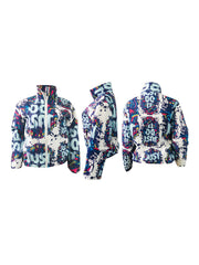 Long Sleeves Printed Zipper Coats