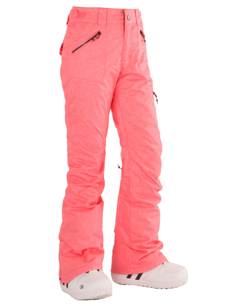 Rose Pink Thermal Warm Waterproof Windproof Ski Pants Snow Pants