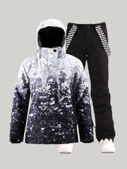 Mountain Freeze Colorful Print Waterproof Winter Snowboard Suit