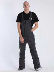 Dark Grey Overalls Snowboard Ski Bibs Pants