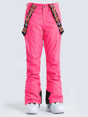 Pink Thermal Warm High Waterproof Windproof Snowboard Ski Pants