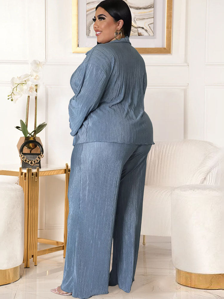 Plus Size Three Piece Cardigan Pant Suits