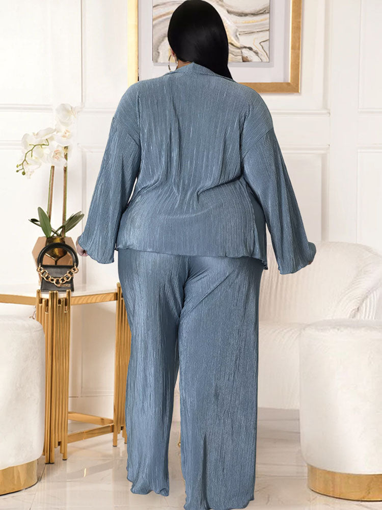 Plus Size Three Piece Cardigan Pant Suits