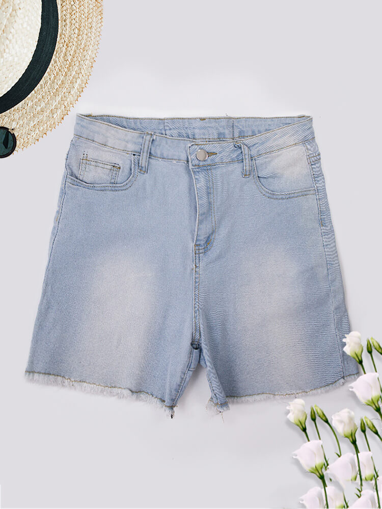 Classic Back Lace Up Bodycon Denim Shorts Jeans