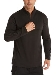 Mens Long Sleeve Zip Pullovers