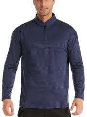 Mens Long Sleeve Zip Pullovers