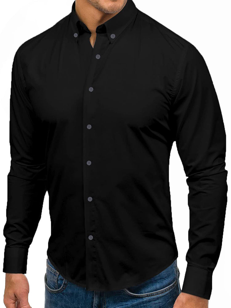 Mens Buttons Long Sleeves Shirts