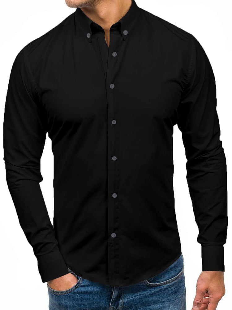 Mens Buttons Long Sleeves Shirts