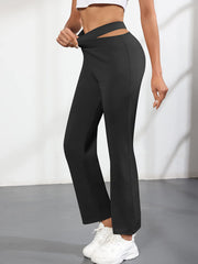 Elastic High Waist Long Pants