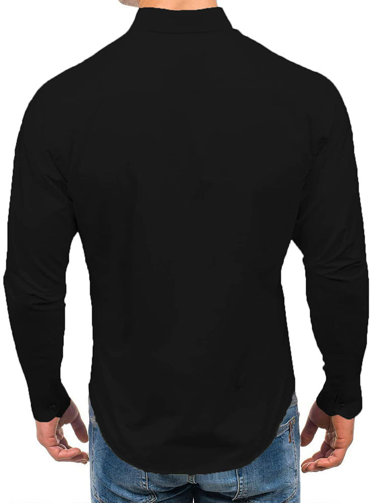 Mens Buttons Long Sleeves Shirts