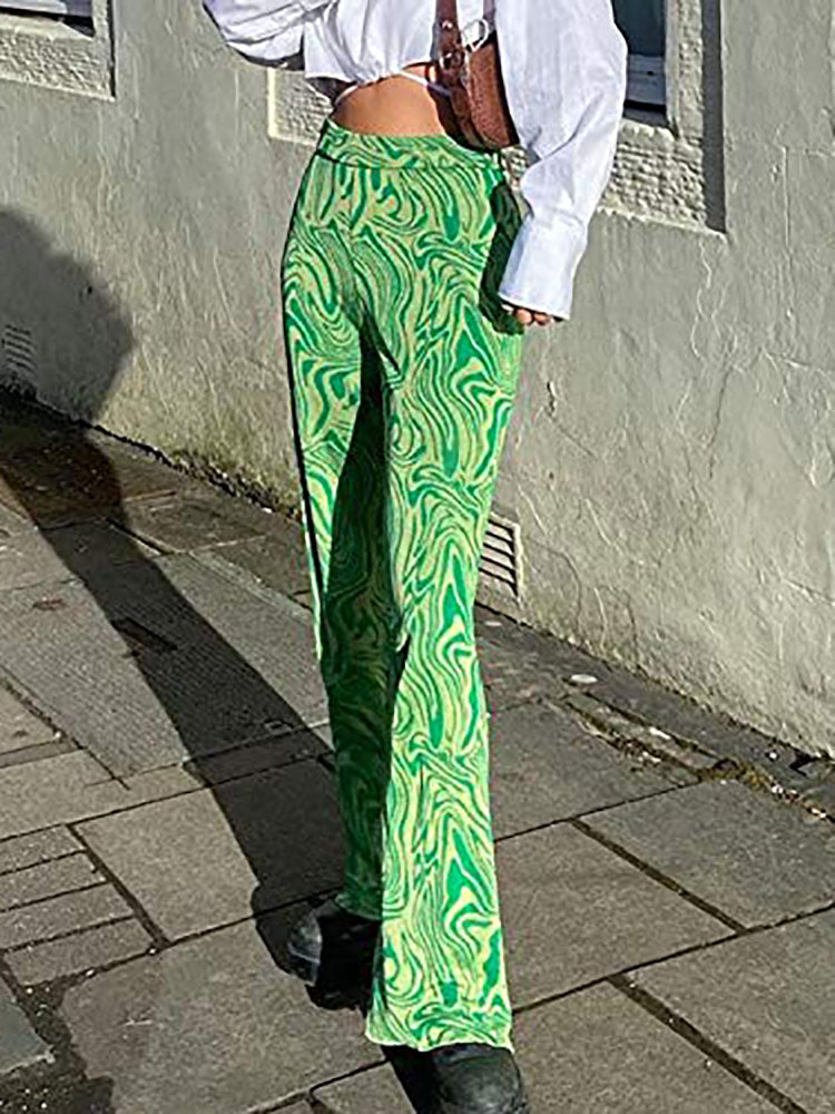 High Waist Flare Bell Trousers