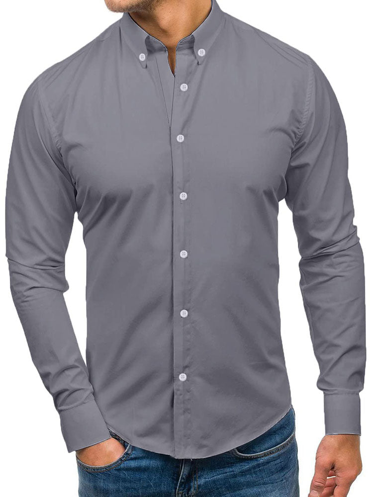 Mens Buttons Long Sleeves Shirts