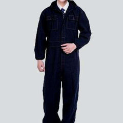 Wear resistant men's denim overall