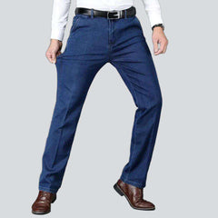 Winter thick business denim pants