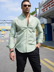 Mens Buttons Long Sleeves Shirts