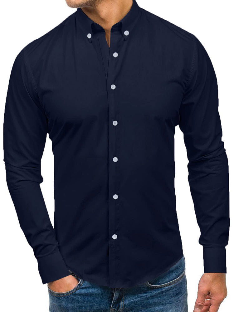 Mens Buttons Long Sleeves Shirts