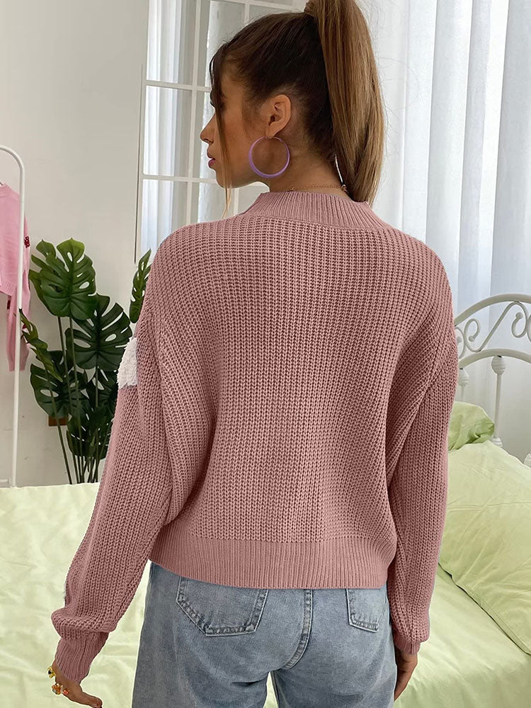 Long Sleeves Clouds Knitted Sweaters