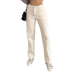 White straight women's jeans