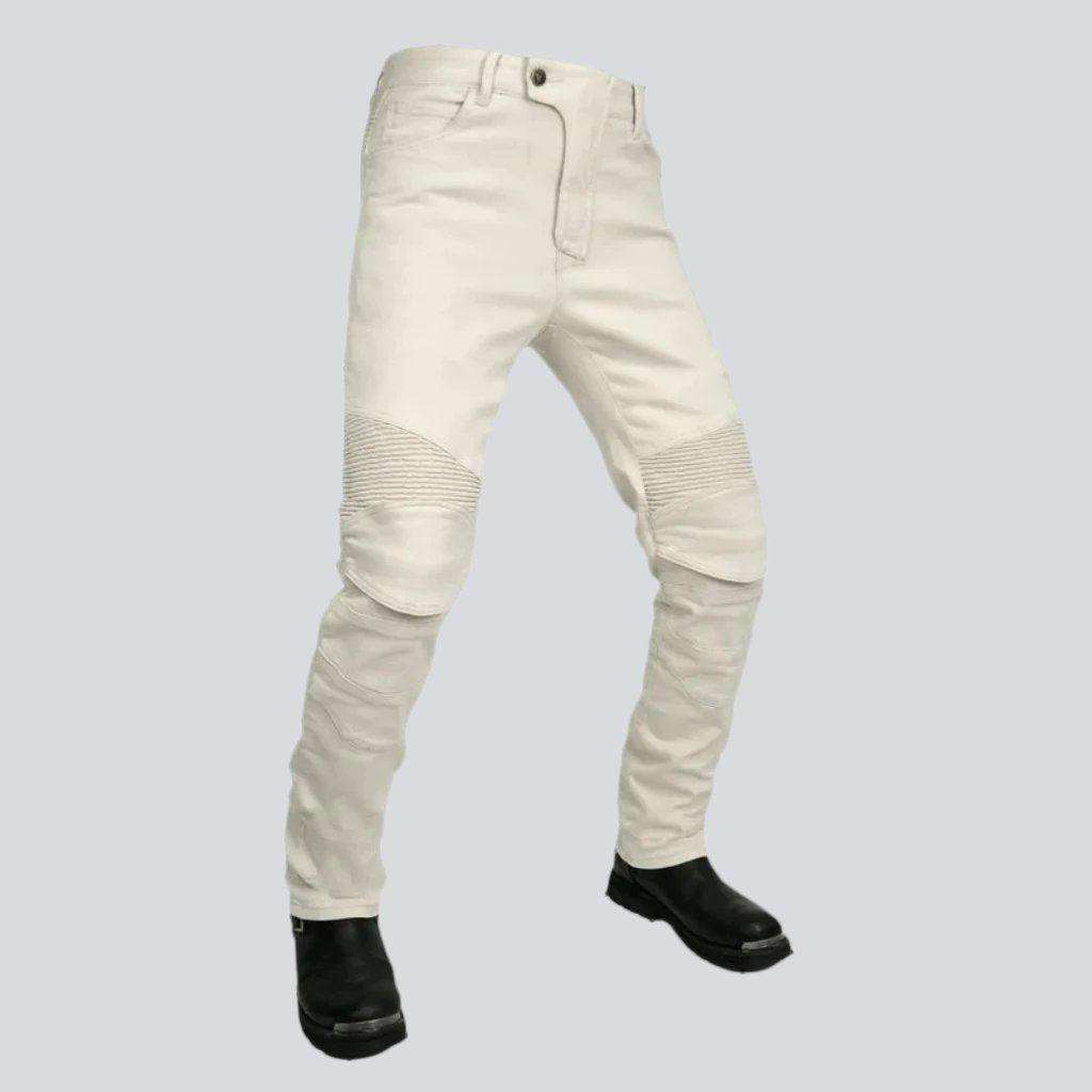 White men's biker jeans