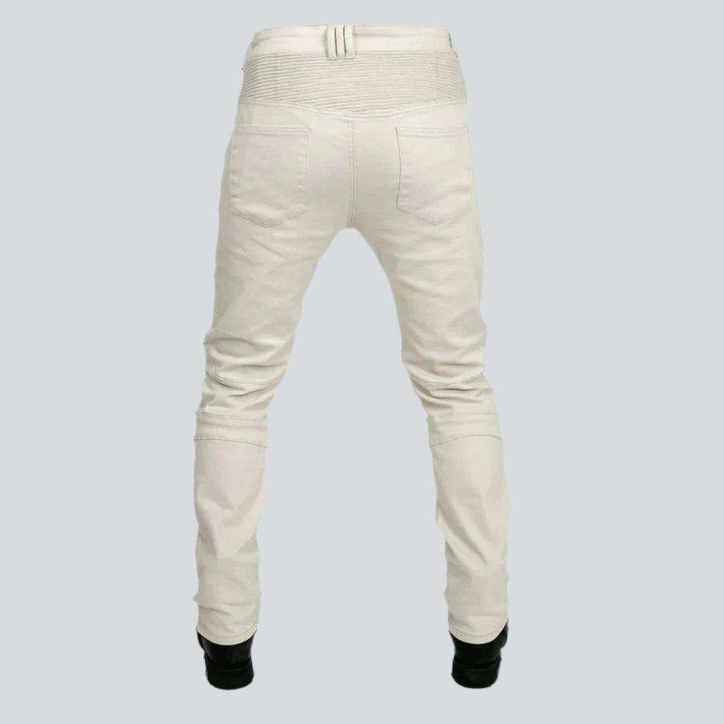 White men's biker jeans