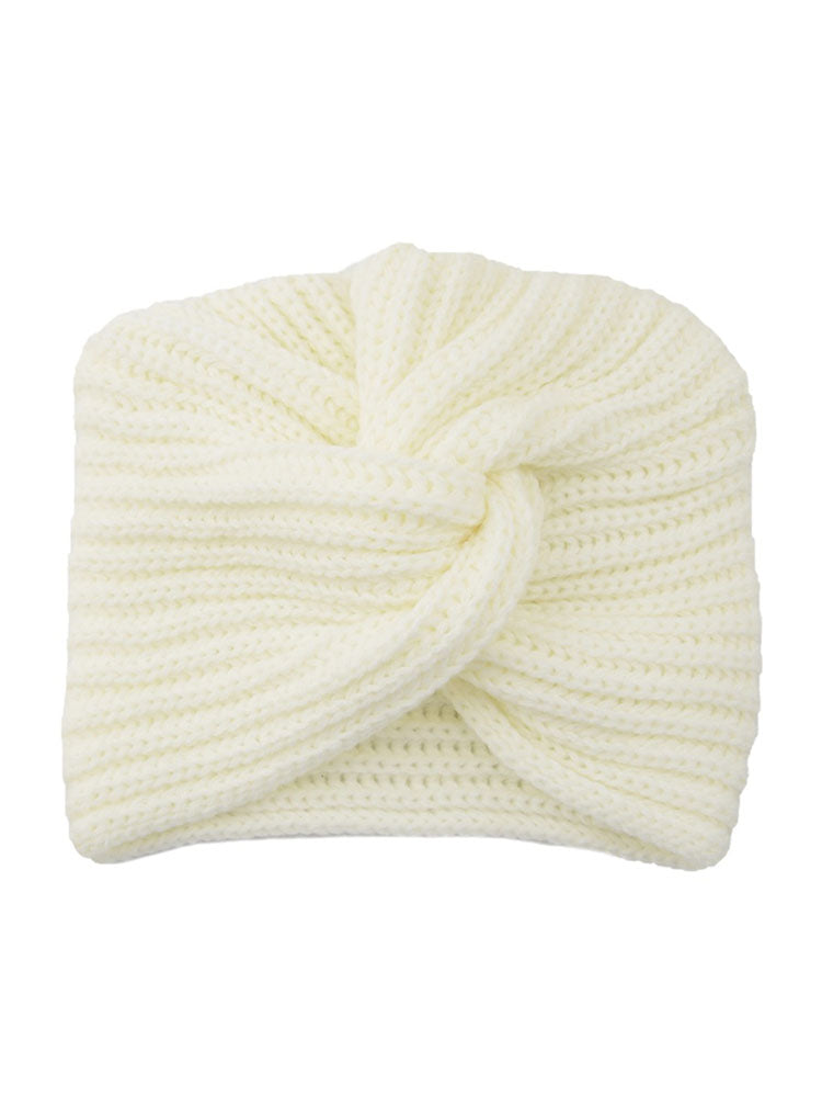 Imitation Cashmere Cross Knitted Hat