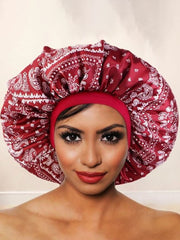 Satin Cashew Print Hair Care Hats